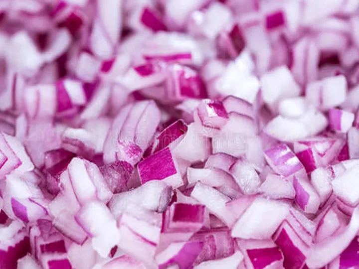 切丁洋葱成品展示