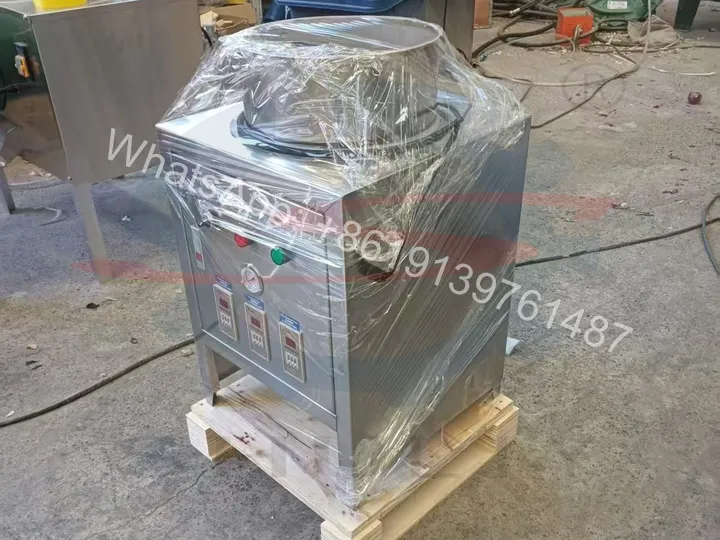 Garlic Peeling Machine Being Wrapped for Shipment